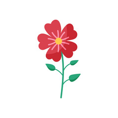 Hand drawn design cartoon flower illustration. Element for weekly or daily planner.