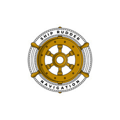 Ship rudder logo