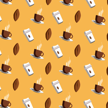 Pattern illustration coffee for design theme deink coffee