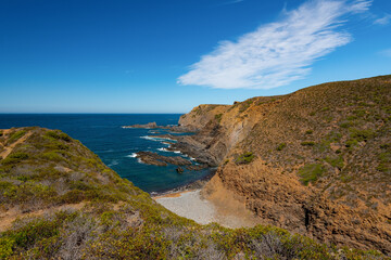 Fototapeta na wymiar Arrifana cliffs Algarve Portugal.