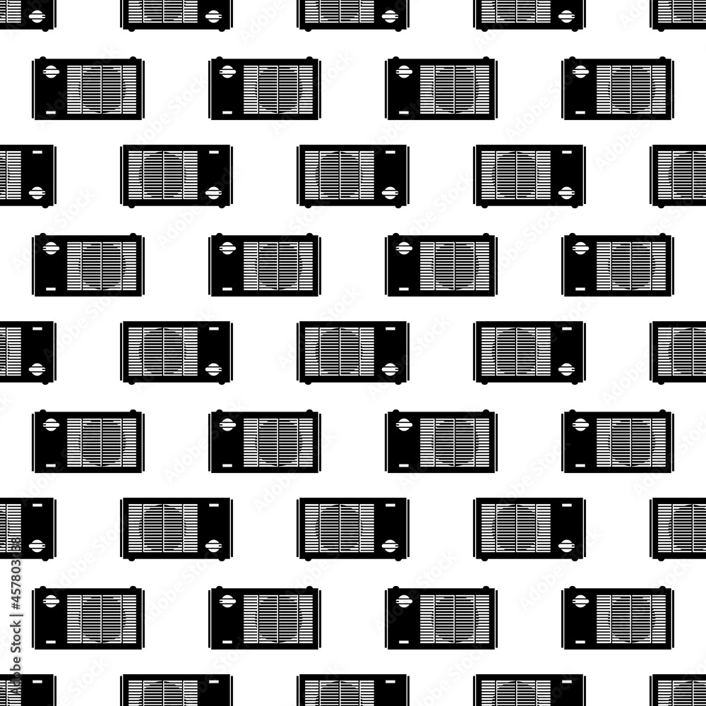 Poster small window air conditioner pattern seamless background texture repeat wallpaper geometric vector
