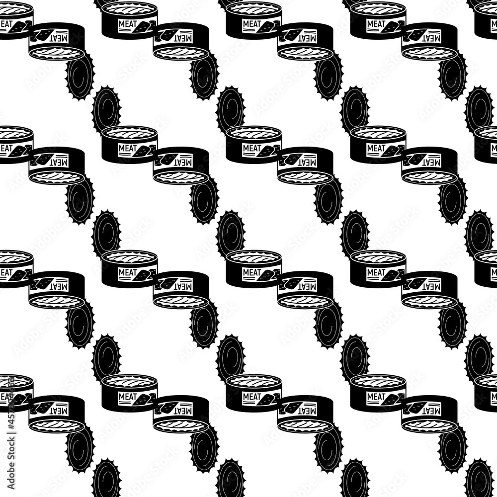 Poster meat tin can pattern seamless background texture repeat wallpaper geometric vector