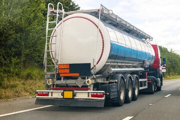 Fototapeta na wymiar Fuel Tanker Motorway Journey