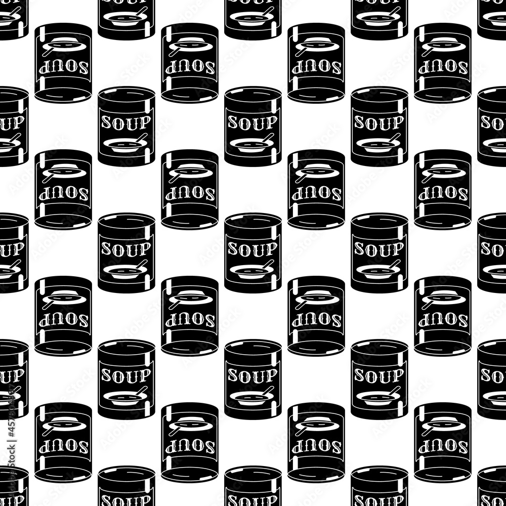 Aufkleber soup tin can pattern seamless background texture repeat wallpaper geometric vector