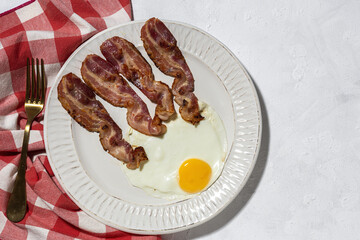 Homemade Fried Egg with Bacon