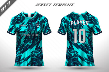 Premium soccer jersey template with abstract texture.	
