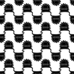 Retro apron pattern seamless background texture repeat wallpaper geometric vector