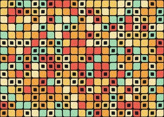 Fototapeta premium Abstract Geometric Pattern generative computational art illustration