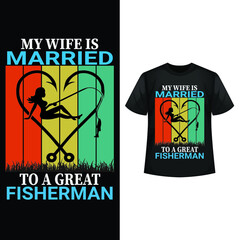 Fishing t-shirt design vector file template mockup.