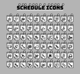 シンプルでミニマルなスケジュールアイコン