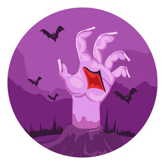 Zombie hand halloween festival