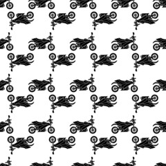 Kid motorbike pattern seamless background texture repeat wallpaper geometric vector