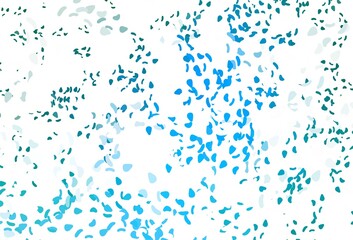 Light blue, green vector texture with random forms.