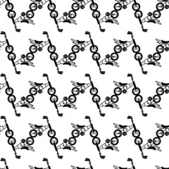Bicycle pattern seamless background texture repeat wallpaper geometric vector