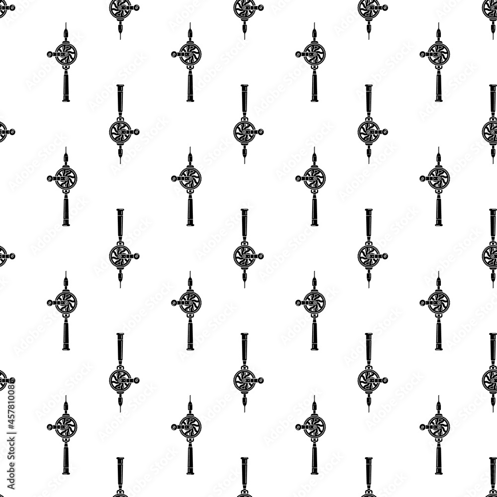 Poster manual drilling tool pattern seamless background texture repeat wallpaper geometric vector