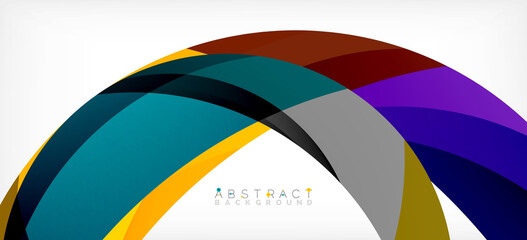 Obraz premium Color circle shapes, minimal geometric background. Trendy dynamic composition. Vector Illustration For Wallpaper, Banner, Background, Landing Page