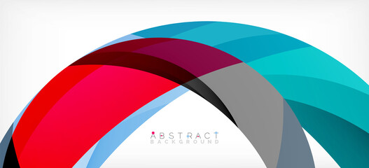 Color circle shapes, minimal geometric background. Trendy dynamic composition. Vector Illustration For Wallpaper, Banner, Background, Landing Page