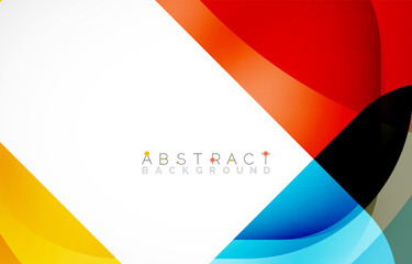 Obraz premium Minimal background. Abstract square shape with round corners created with wavy forms. Vector Illustration For Wallpaper, Banner, Background, Landing Page