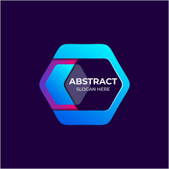 Abstract Polygon Gradient Logo Template