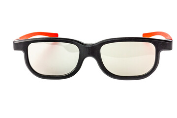 Fototapeta premium Cinema glasses on a white background. 3d glasses isolated on white. Stereo glasses.