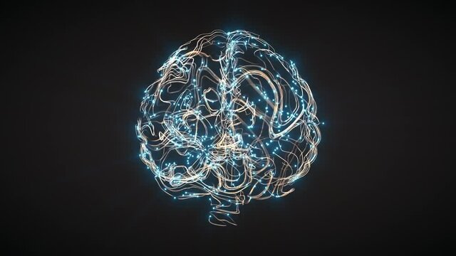 Brain activity visualization with particles and tracers