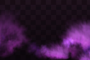 Purple poisonous gas, dust and smoke effect.