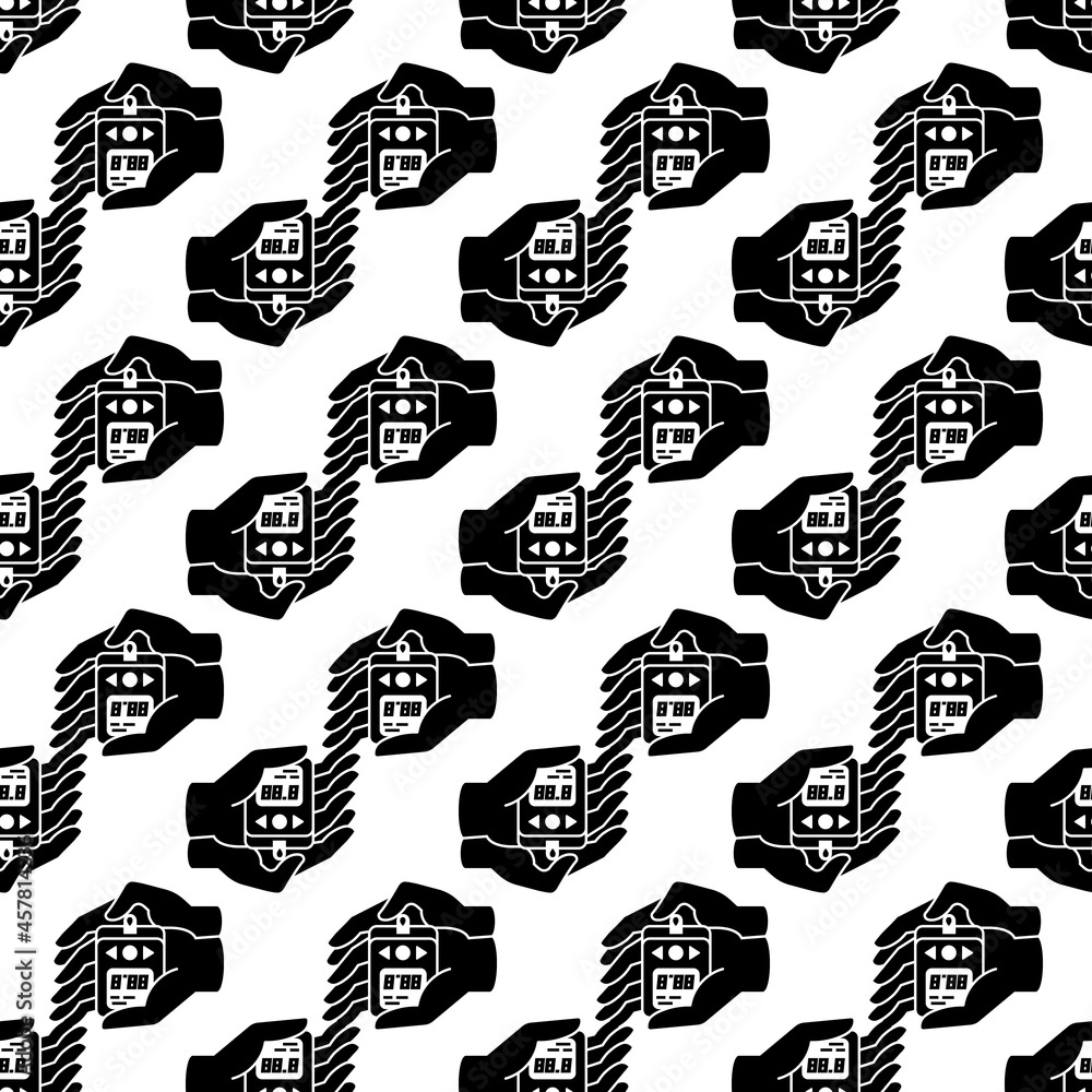 Poster glucometer pattern seamless background texture repeat wallpaper geometric vector