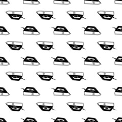 Retro iron pattern seamless background texture repeat wallpaper geometric vector