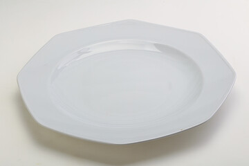 White proclean plate for serving