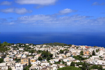 View over anacapri town taken from chairlift