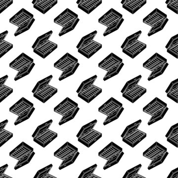 Cigar box pattern seamless background texture repeat wallpaper geometric vector