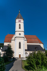 Fototapeta na wymiar Church in Bad Goisern on Lake Hallstatt. Austria 