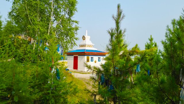 Buddhist stupa in the Tunka Valley.