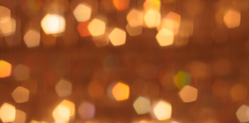 Background with bokeh for design. Natural golden lights.