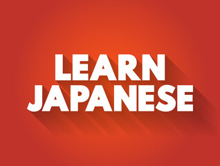 Learn Japanese text quote, concept background