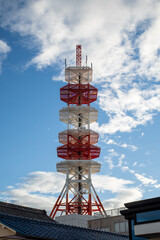 Fototapeta na wymiar とても美しい日本の岡山県岡山市の電波塔