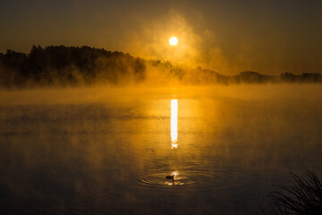 Sonnenaufgang am Untreusee