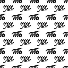 Tractor farm equipment pattern seamless background texture repeat wallpaper geometric vector