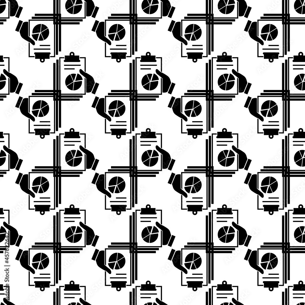 Poster pie chart finance report pattern seamless background texture repeat wallpaper geometric vector