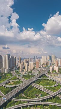 China Hubei Wuhan Summer City Skyline Timelapse Photography