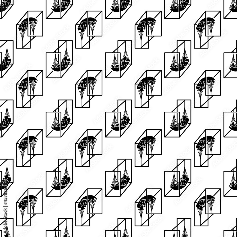 Poster hammock pattern seamless background texture repeat wallpaper geometric vector