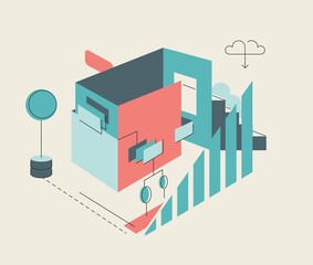 Website architecture abstract concept vector illustration