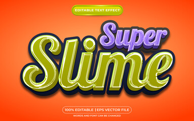Editable text effect super slime template style