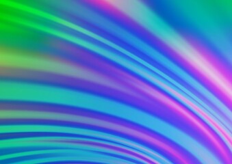 Light Multicolor, Rainbow vector background with bent lines.