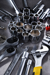 Fototapeta premium Composition with a variety of metal tools