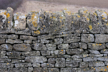 Dry stone wall in the Cotswolds