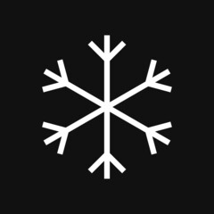 Vector snowflake Icon on grey background