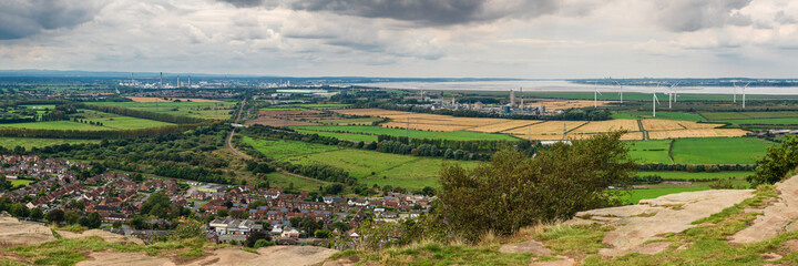 Fototapeta na wymiar Walking between Helsby Hill and Woodhouse Hill near Frodsham in Cheshire