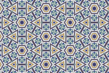 Pattern design in beautiful geometric shapes, wall decoration