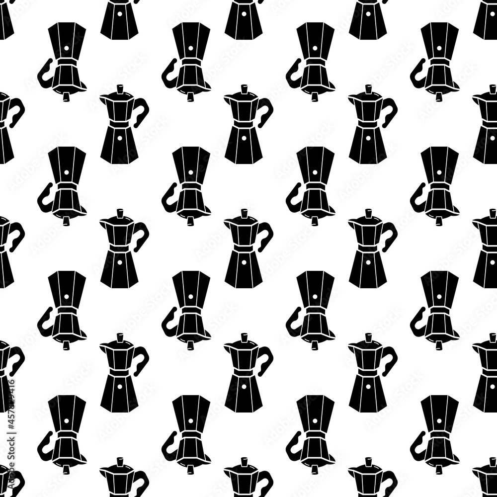 Poster coffee maker pattern seamless background texture repeat wallpaper geometric vector